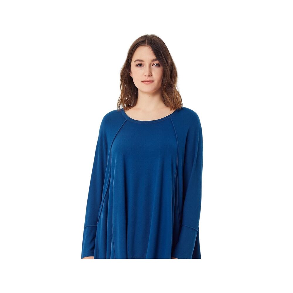 Forgotten Grace Women’s Blue High-Low Hem Long Sleeve Top Size Medium NWOT